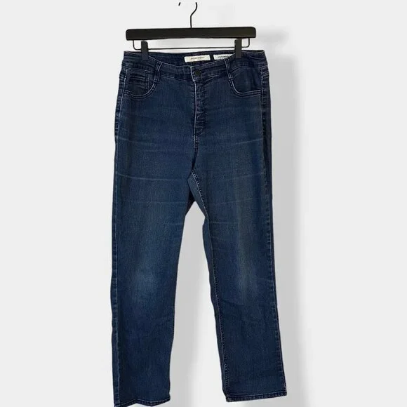 Jones New York Lexington Straight Blue Jeans 14 Short - Picture 1 of 4
